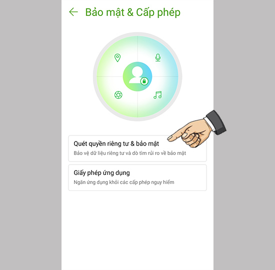Chọn quét bảo mật